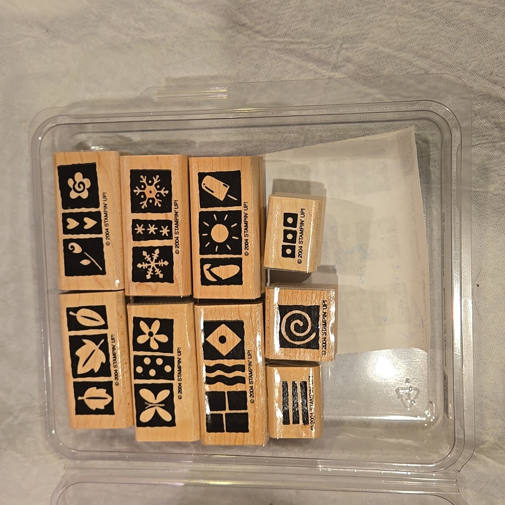 Stampin' Up! Black Design Wooden Stamp Set Suitable For Framing.